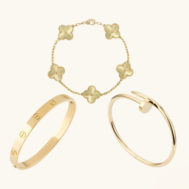 Ensemble 3 bracelets - Or