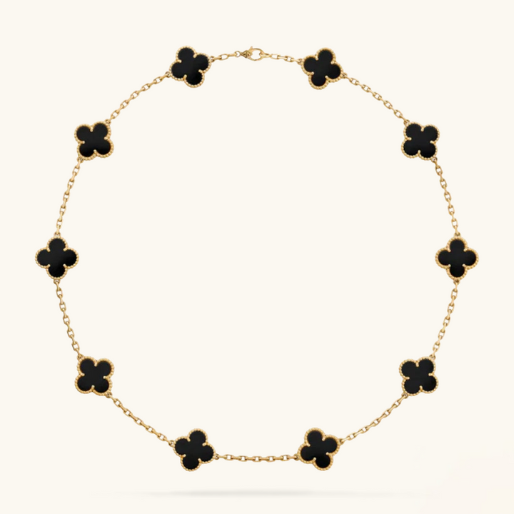CLOVER | Collier 10 motifs Noir