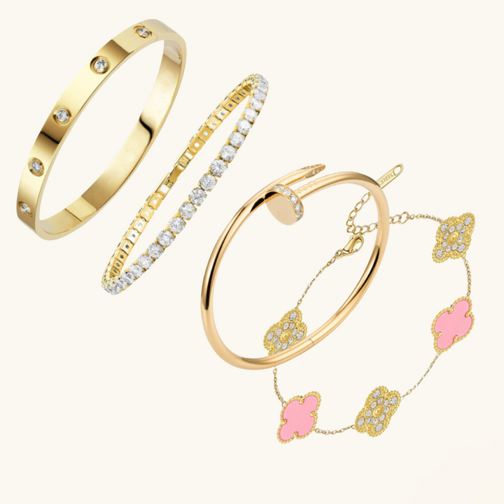 Ensemble 4 bracelets - Or