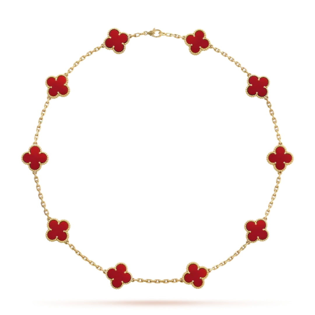 CLOVER | Collier 10 motifs Rouge