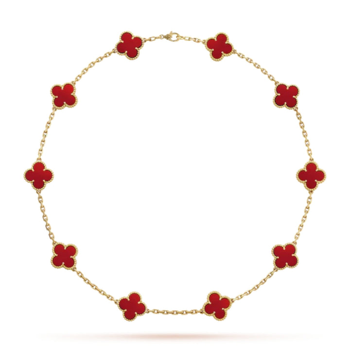 CLOVER | Collier 10 motifs Rouge