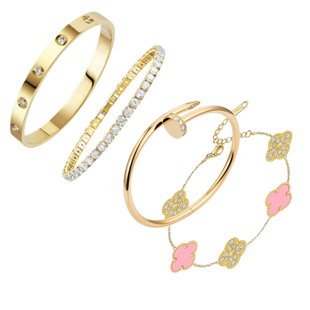 Ensemble 4 bracelets - Or