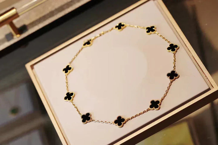 CLOVER | Collier 10 motifs Noir