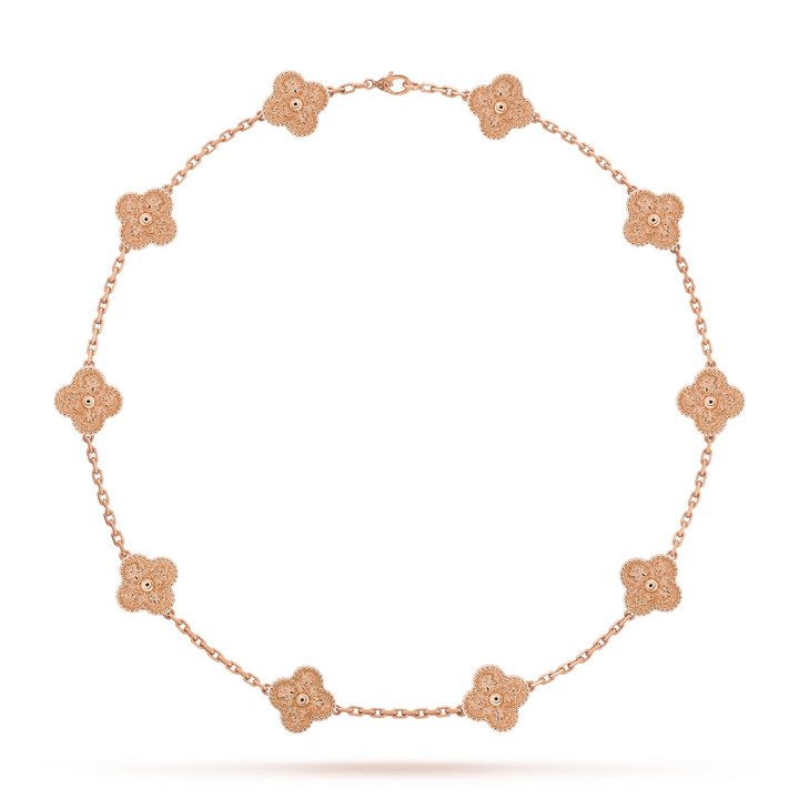CLOVER | Collier 10 motifs Rose