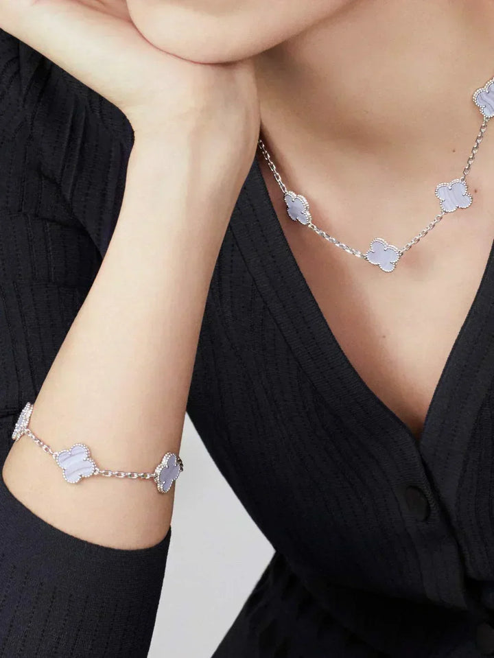 CLOVER | Collier 10 motifs Violet