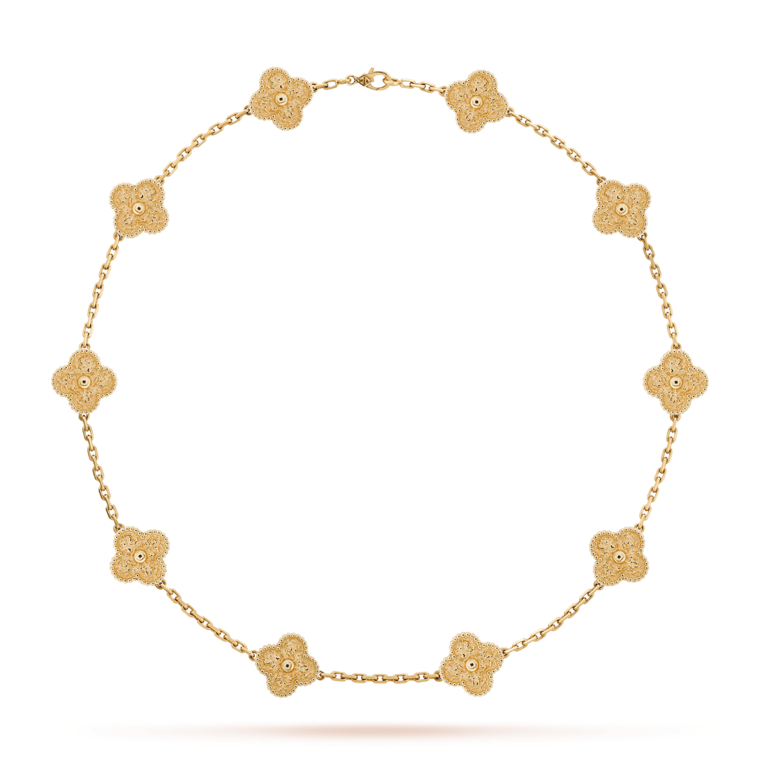 CLOVER | Collier 10 motifs Or