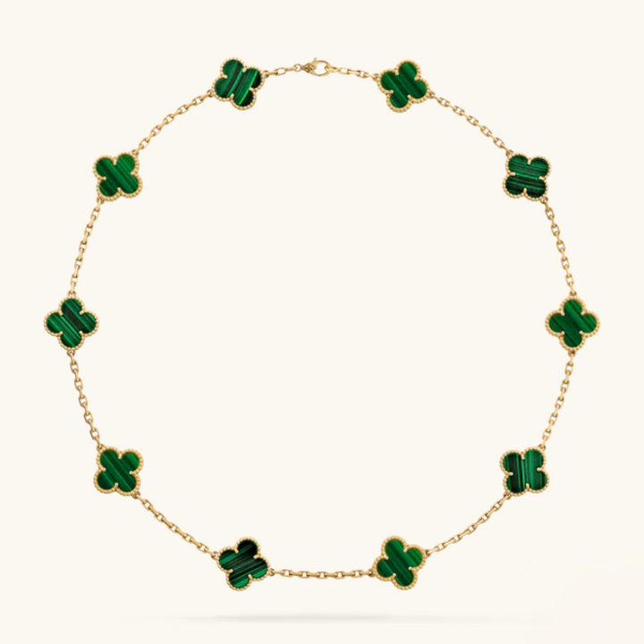CLOVER | Collier 10 motifs Vert
