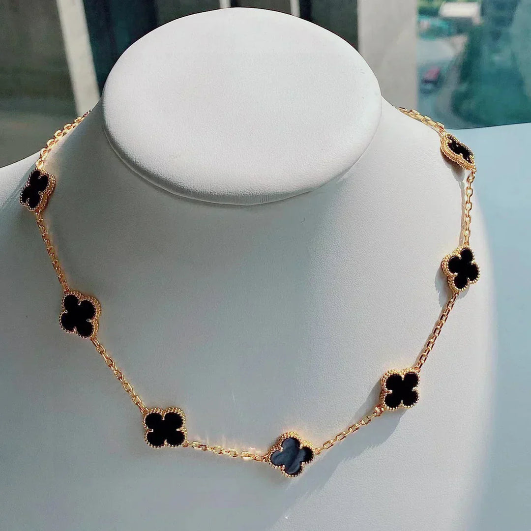 CLOVER | Collier 10 motifs Noir