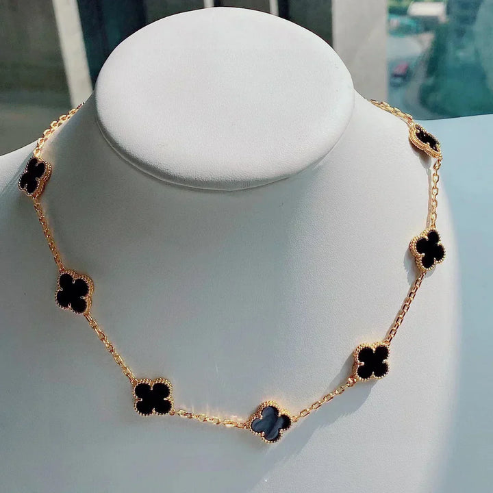 CLOVER | Collier 10 motifs Noir
