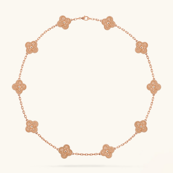 CLOVER | Collier 10 motifs Rose