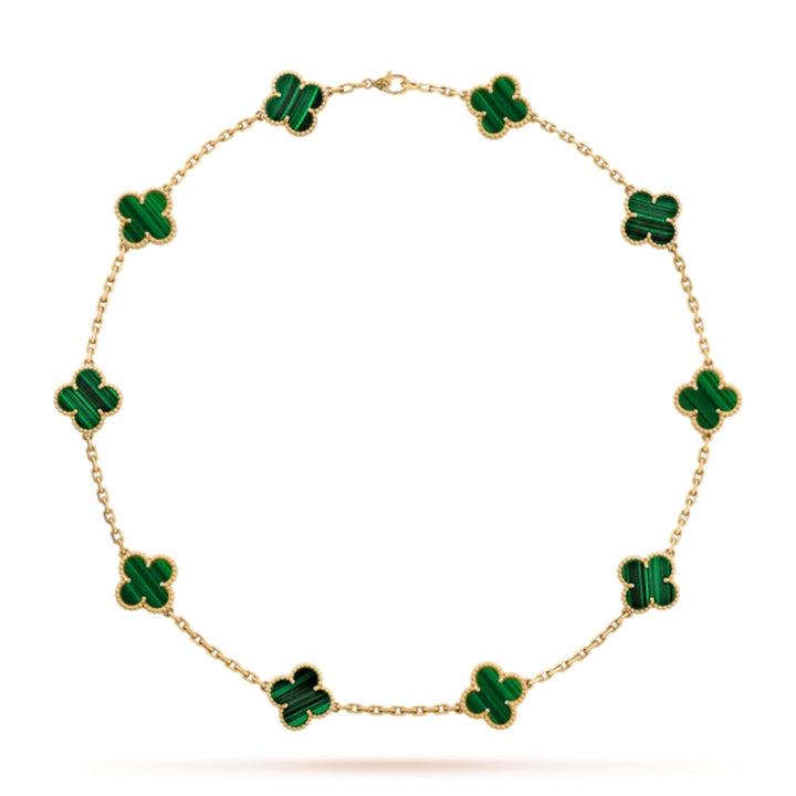 CLOVER | Collier 10 motifs Vert