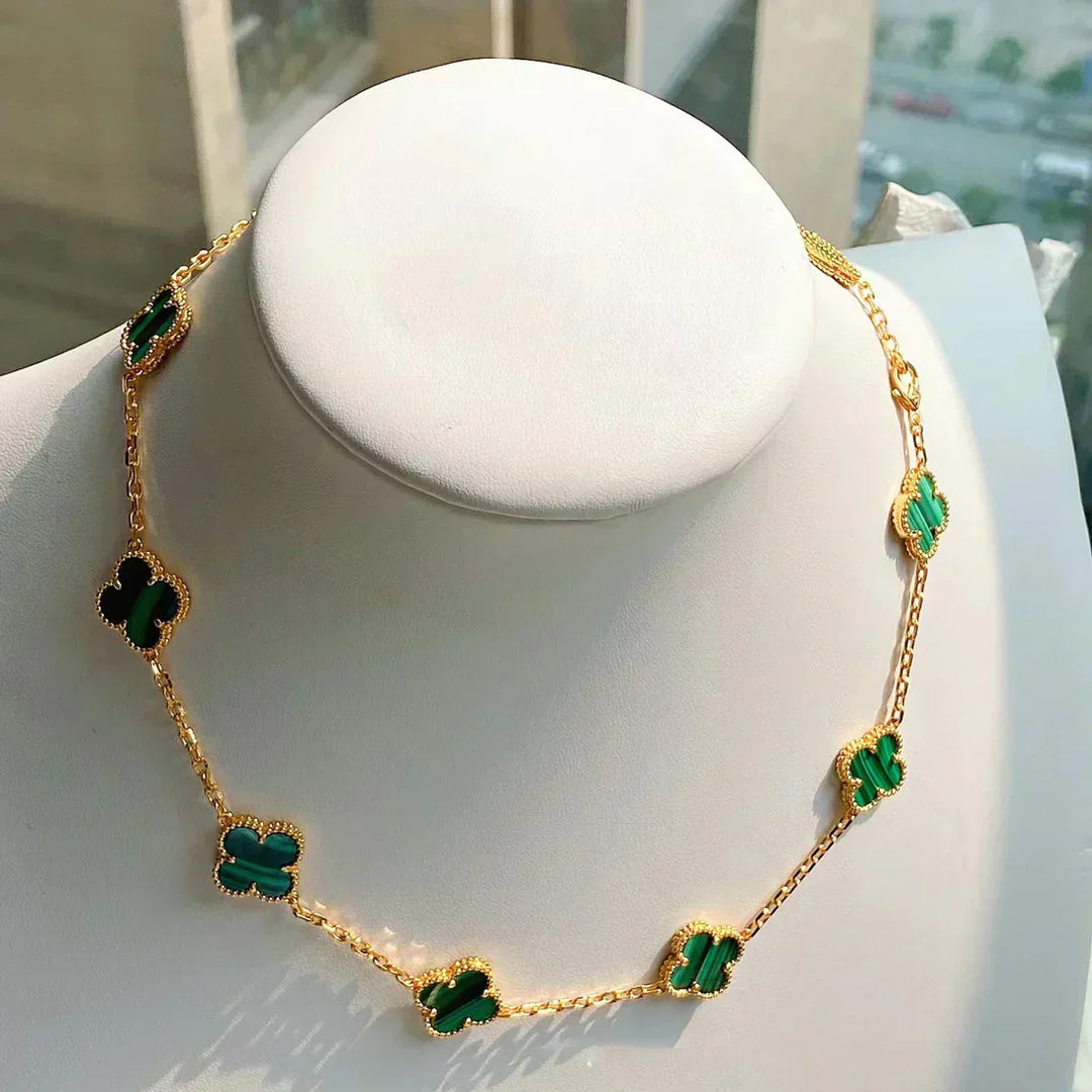 CLOVER | Collier 10 motifs Vert