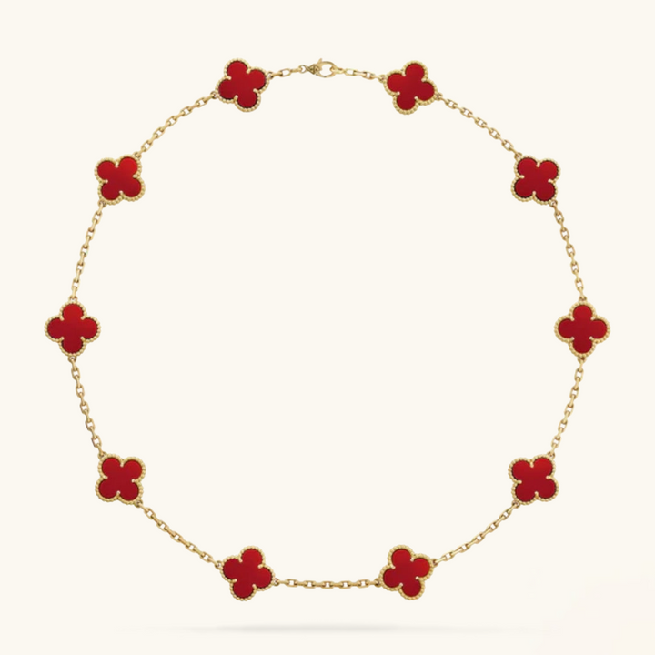 CLOVER | Collier 10 motifs Rouge