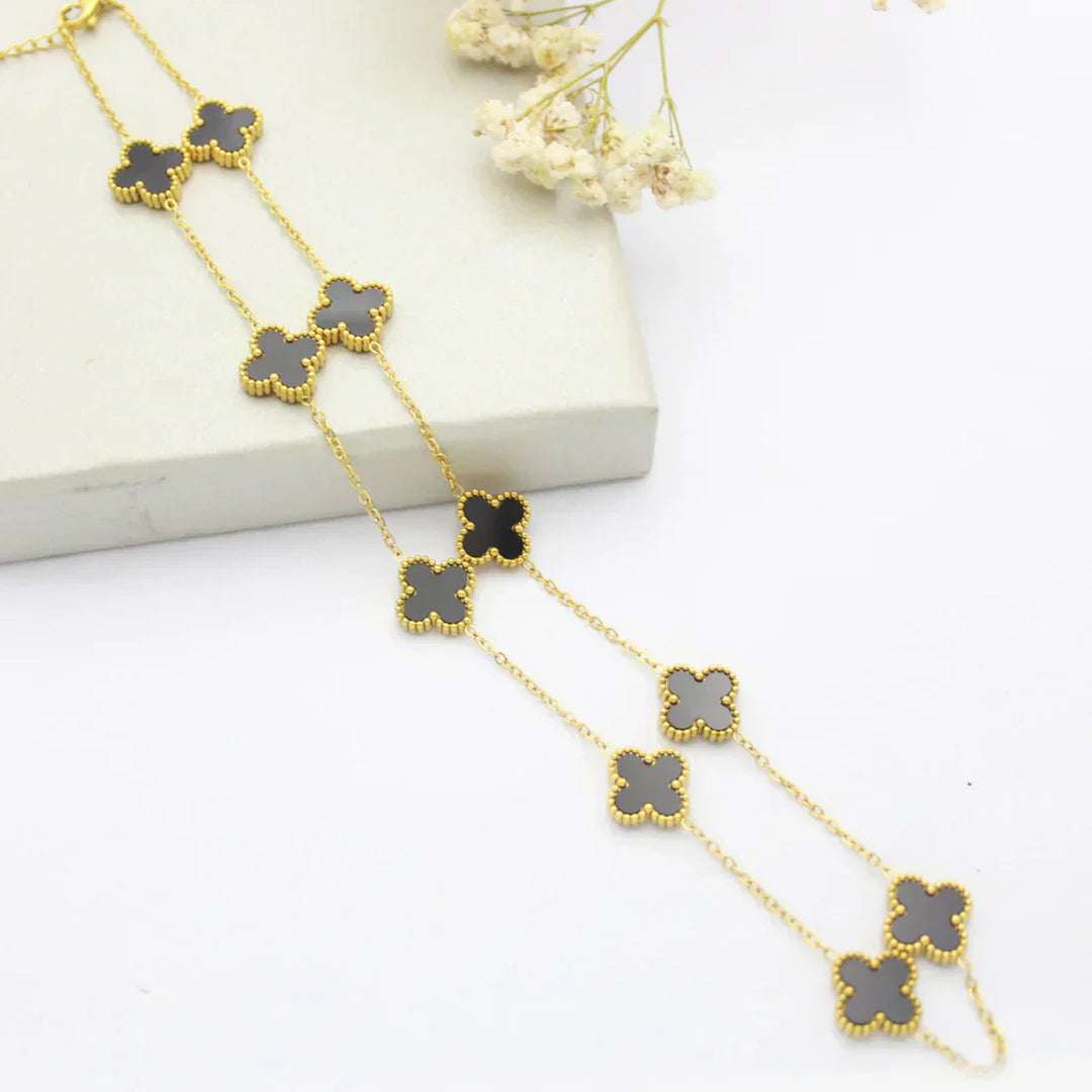 CLOVER | Collier 10 motifs Noir