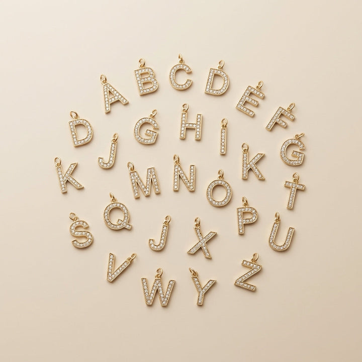 Collier initiale pavée Solea