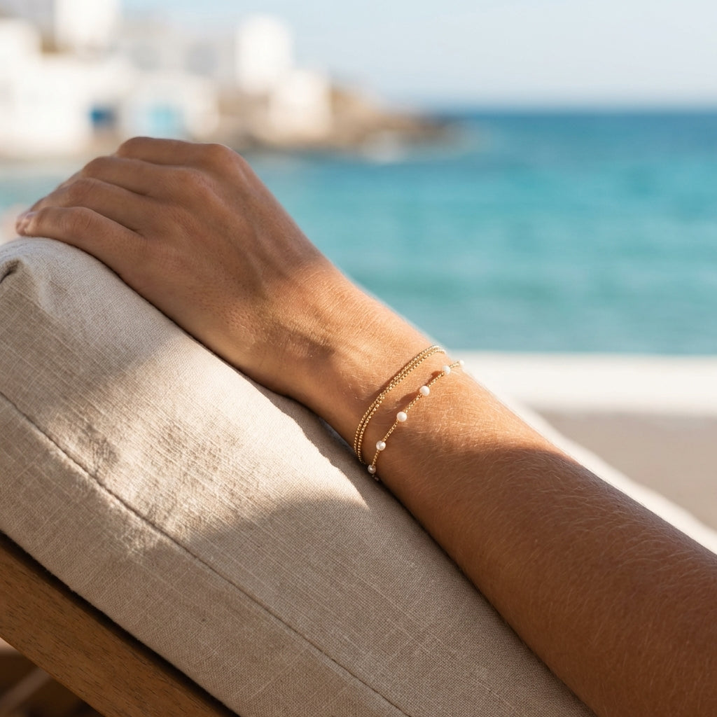 Bracelet duo perles Aurelia
