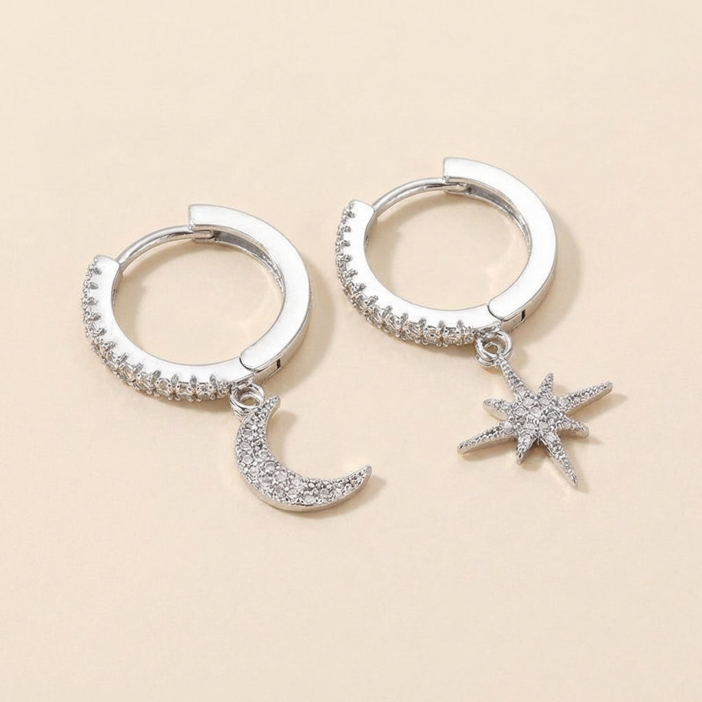 Créoles Lune & Étoile Celeste