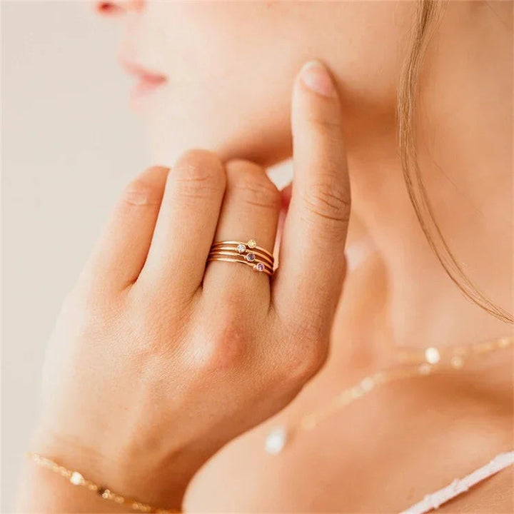 Bague pierre de naissance Amelia