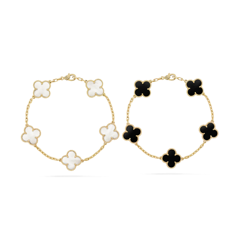 Ensemble 2 bracelets Clover - Noir/Blanc