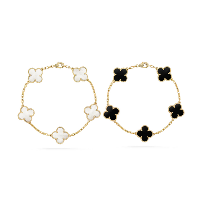 Ensemble 2 bracelets Clover - Noir/Blanc