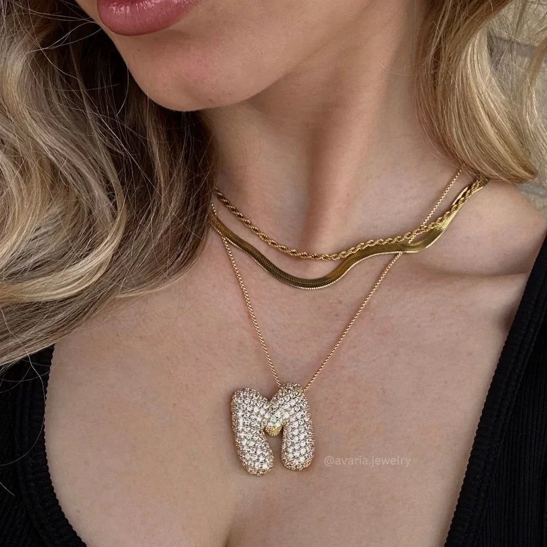 Collier initiale bulle