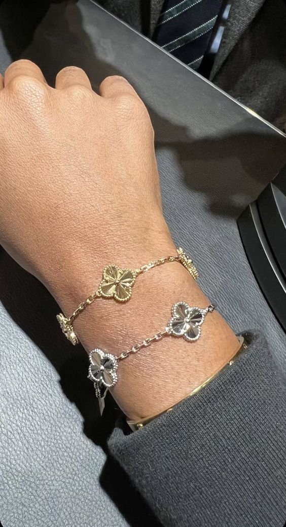 Ensemble 2 bracelets Clover - Argent/Or