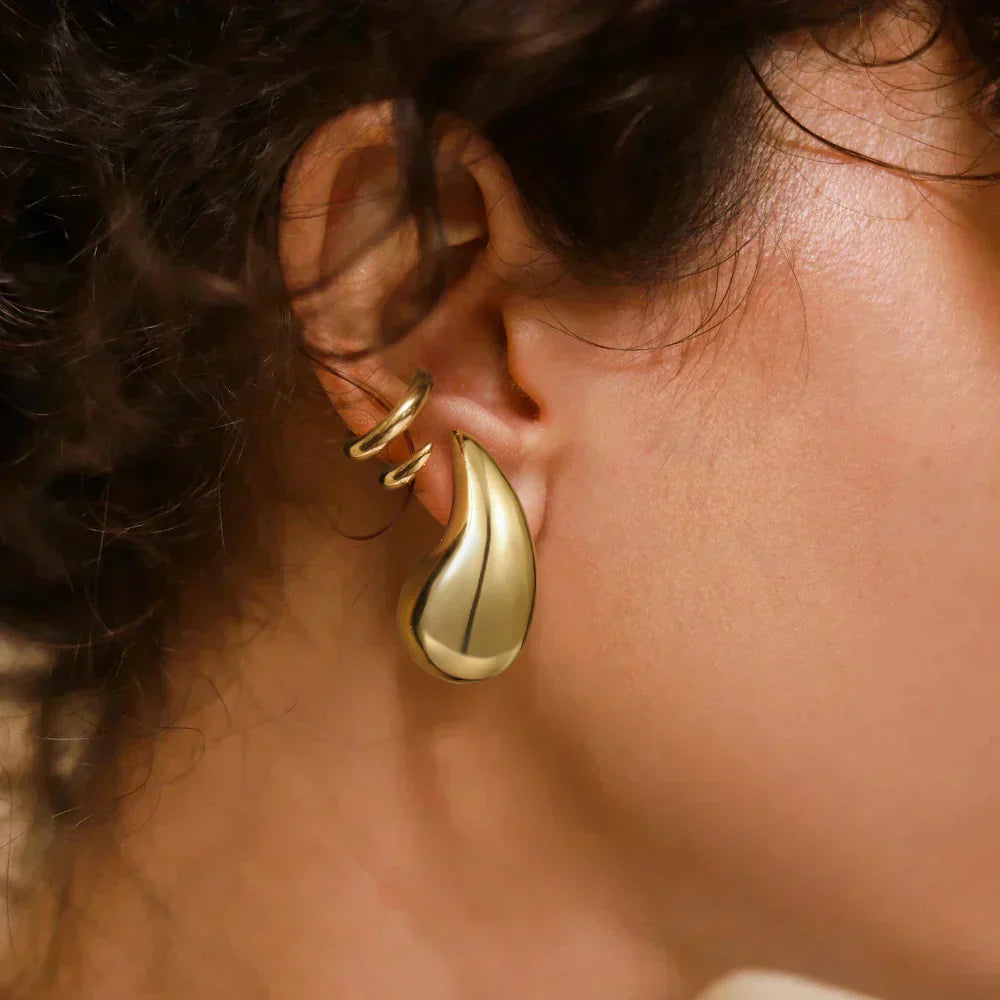 Boucles d'oreilles larme or Sandra