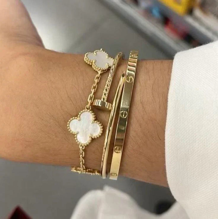 CLOVER | Bracelet Blanc